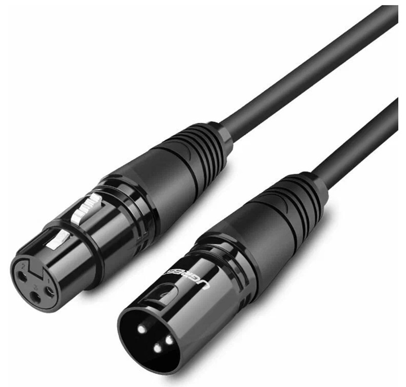 

Кабель Ugreen AV130 (20712) Cannon Male to Female Microphone Extension Audio Cable, 5 метров, черный