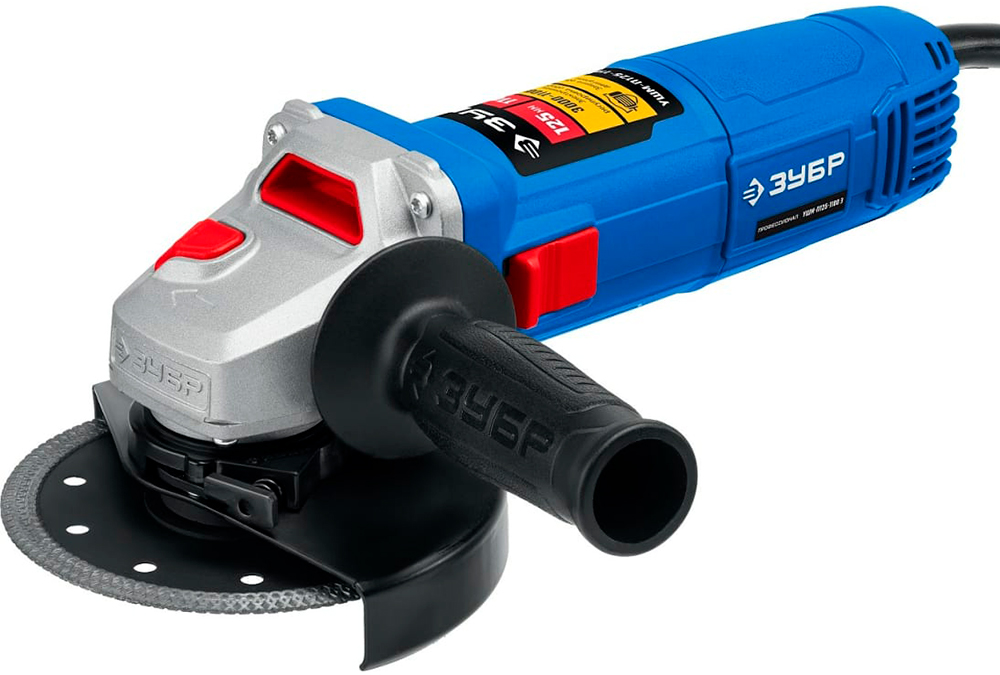 Изображение товара Профессиональная угловая шлифовальная машина Зубр 1100 Вт D125 мм