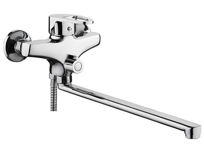 Изображение товара Смеситель для ванны D-Lin хром D147452-6 с поворотным изливом и душевым гарнитуром