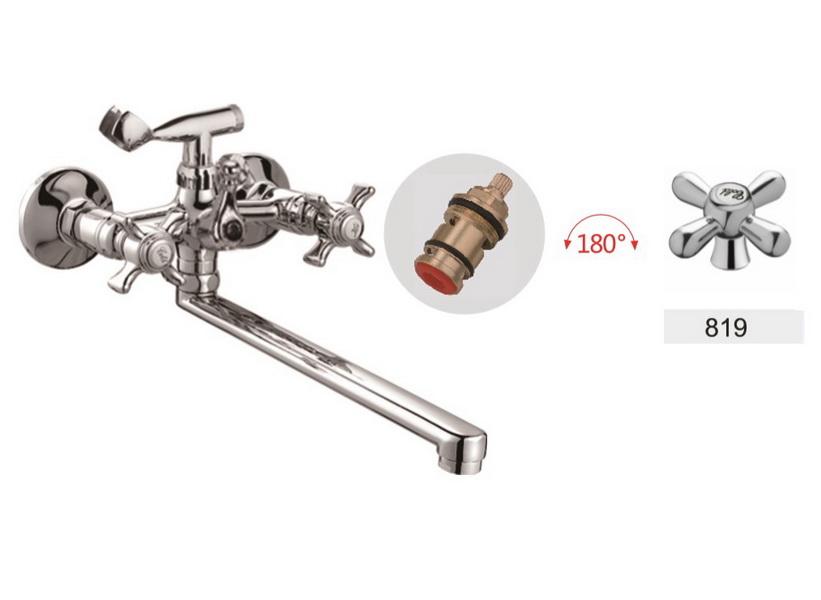 

Смеситель для ванной комнаты D-Lin хром (D147819-F)