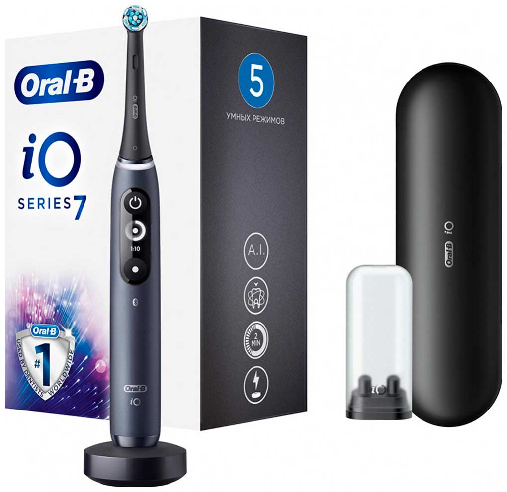 Электрическая зубная щетка  Oral-B Oral-B iO Series 7s Black Onyx Электрическая зубная щетка  Oral-B Oral-B iO Series 7s Black Onyx