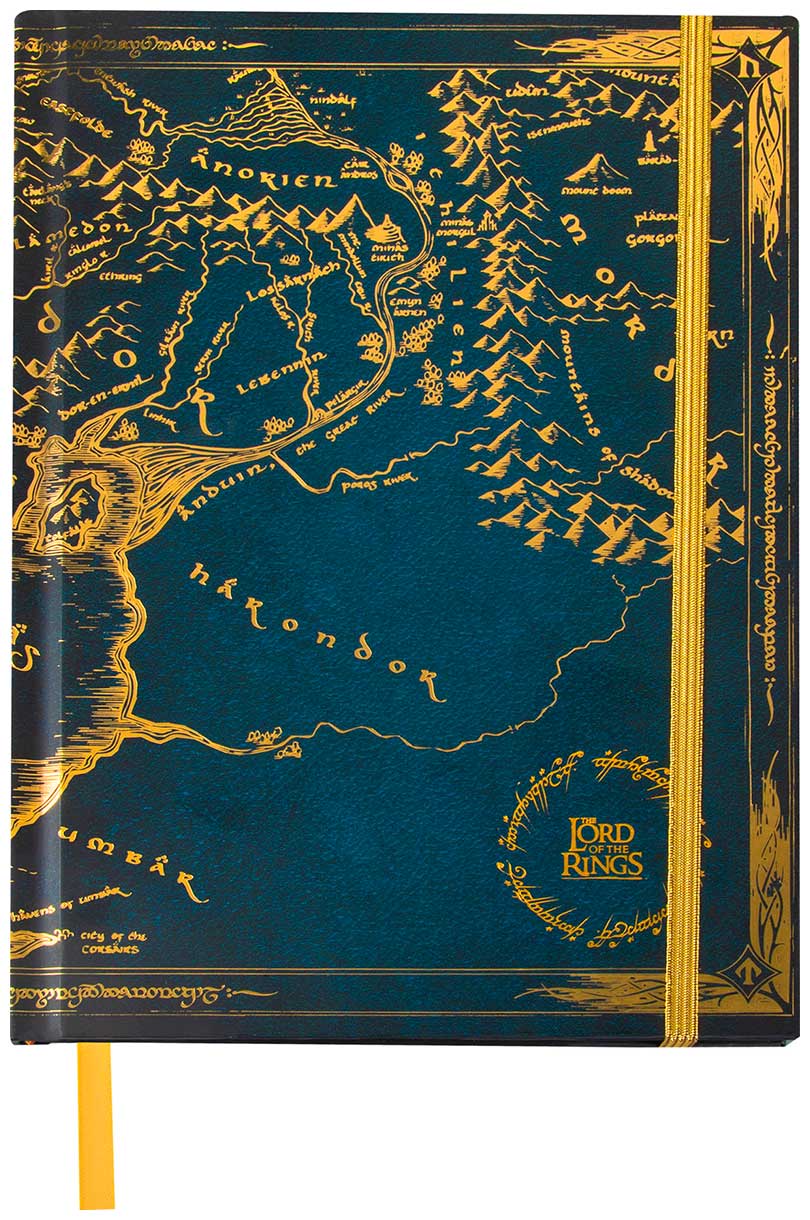 Изображение товара Блокнот Властелин колец Карта Средиземья с иллюстрациями