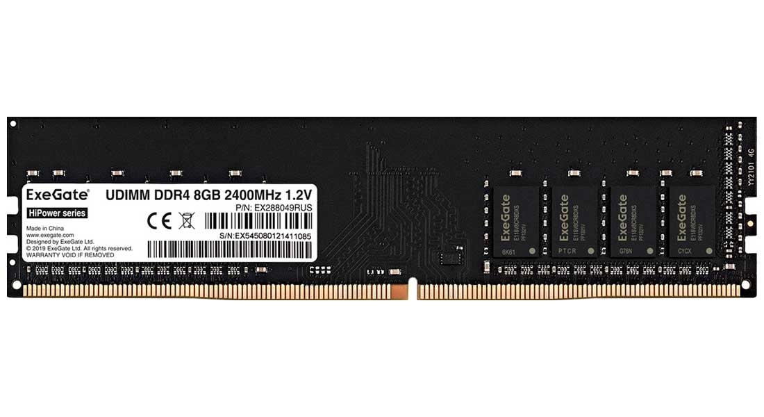 Изображение товара Оперативная память ExeGate HiPower DDR4 8GB 2400MHz EX288049RUS