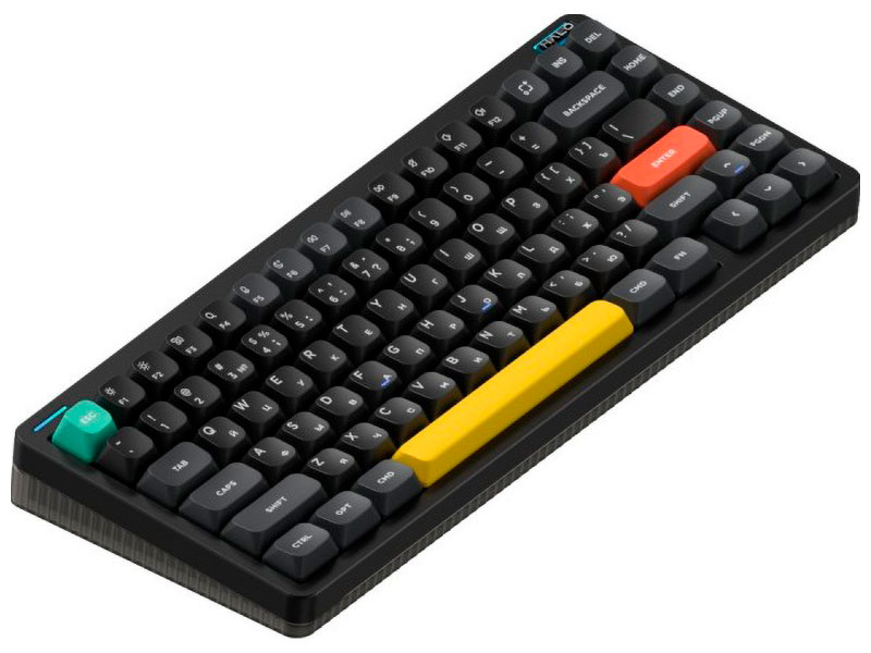 Изображение товара Беспроводная механическая клавиатура Nuphy QMK, Halo75 V2 Obsidian Black, RGB, Hot Swap Silent Red Switch