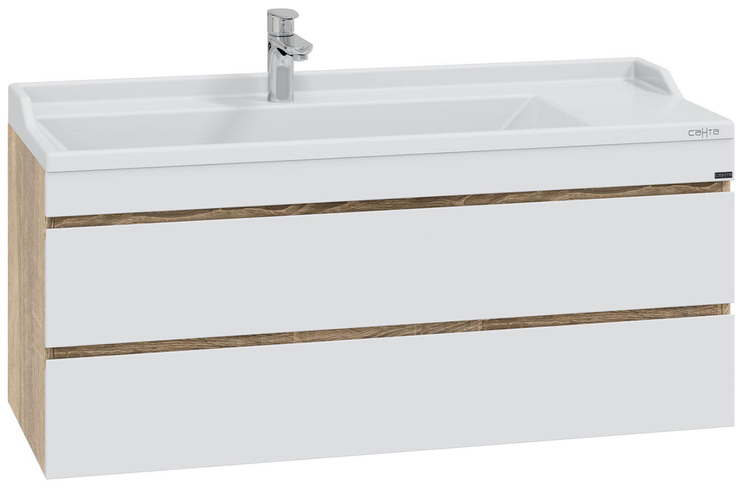 

Тумба подвесная СаНта Марс 120, 2 ящика, янтарная, Белый/янтарный