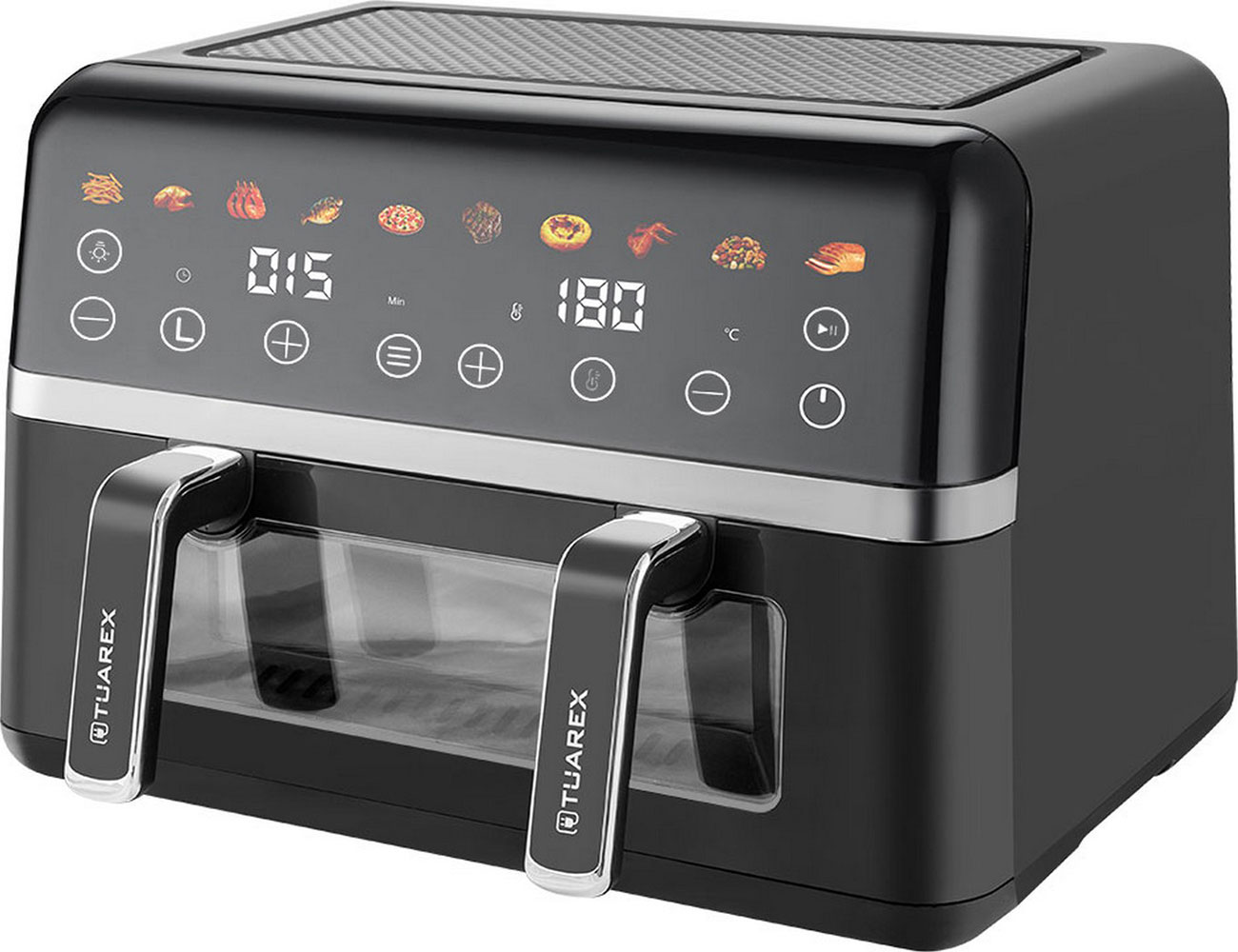 Изображение товара Аэрогриль Tuarex AG-3004 2850 Вт с 10 программами и сенсорным дисплеем Изображение товара Аэрогриль Tuarex AG-3004 2850 Вт с 10 программами и сенсорным дисплеем
