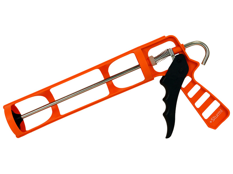 Изображение товара Пистолет для герметика Sturm! 310 мл, нейлон, скелетный, защита от капель (1073-07-310)