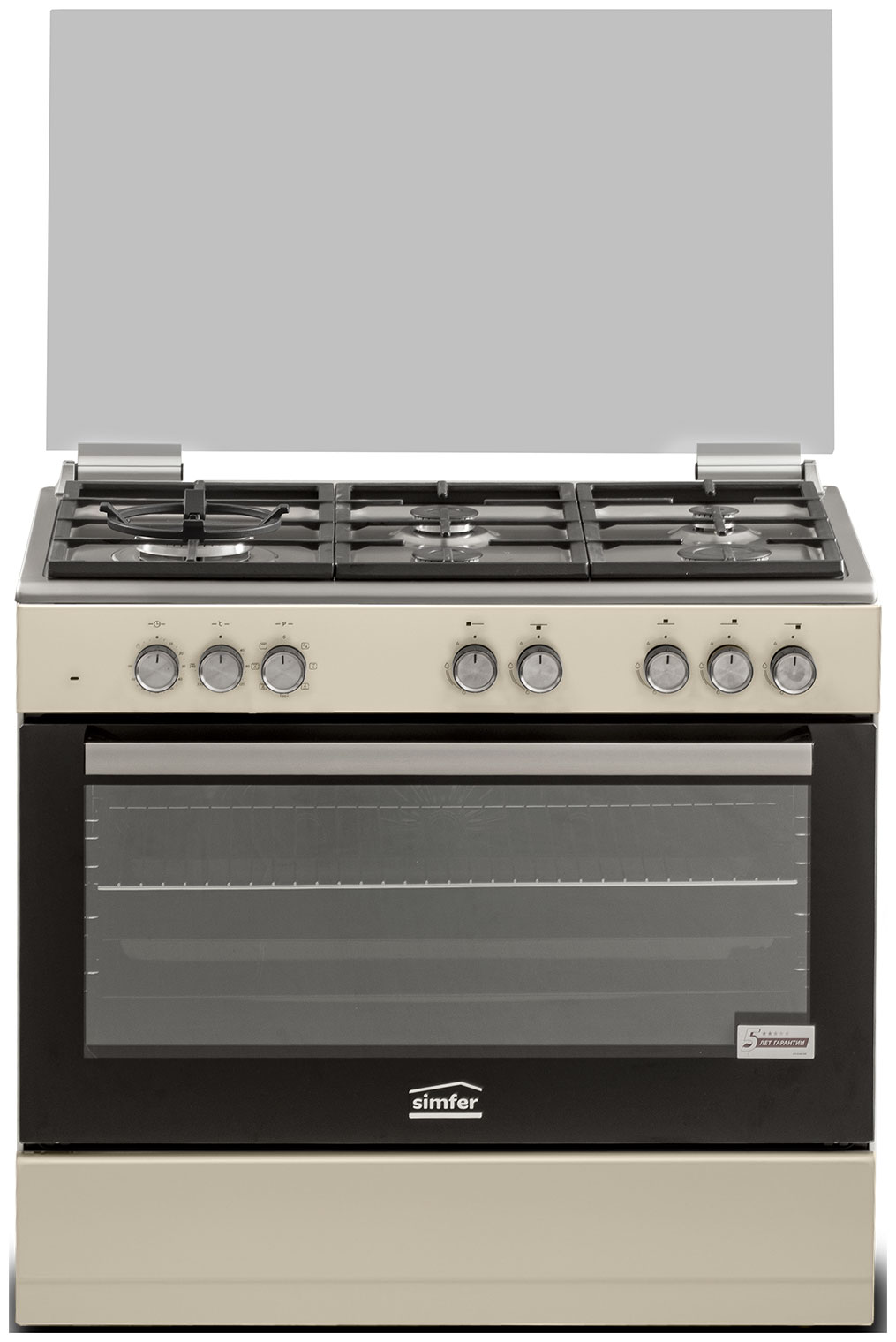 Изображение товара Комбинированная плита Simfer F96MR57002 с газовыми конфорками и электрическим духовым шкафом