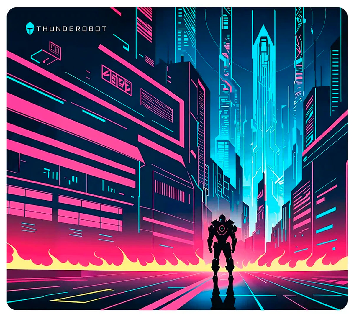 Изображение товара Коврик для мыши Thunderobot MC4 Cyber City тканевый с прорезиненной основой