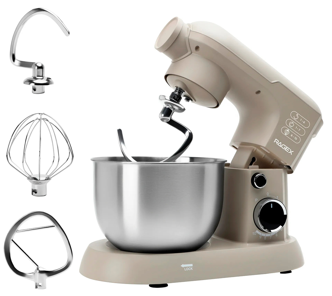 Изображение товара Кухонный комбайн 5 в 1 Ragex R105, 4л, 1500Вт, цвет: 110 (бежевый)