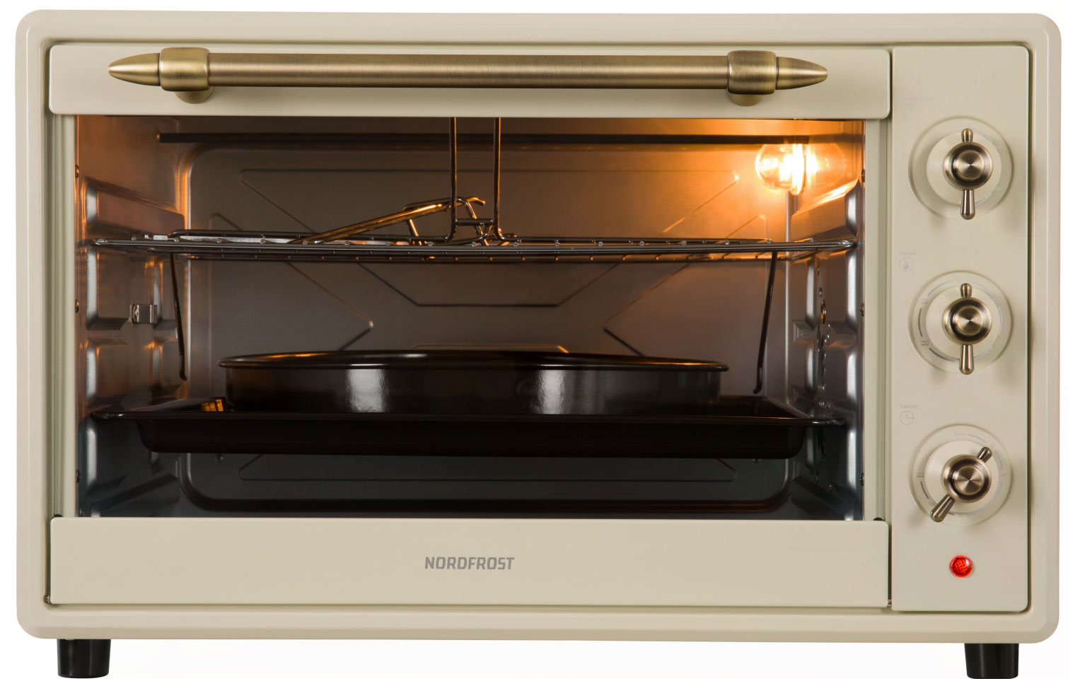 Изображение товара Электрическая мини-печь NordFrost RC 600 YR с конвекцией и грилем, 60 л