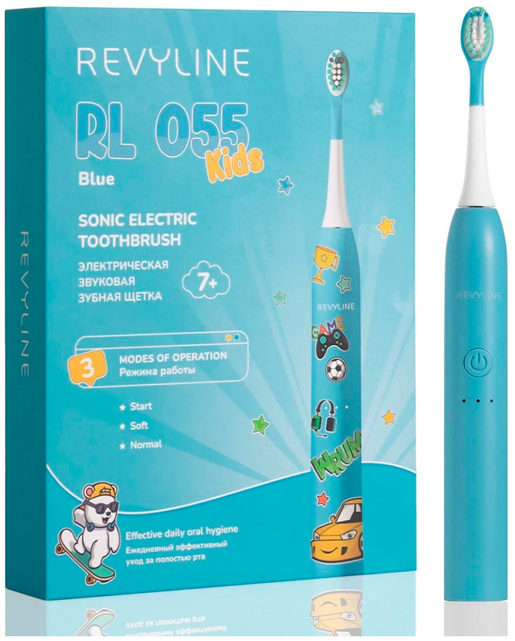 Изображение товара Детская электрическая зубная щетка Revyline RL 055 Kids, Light Blue