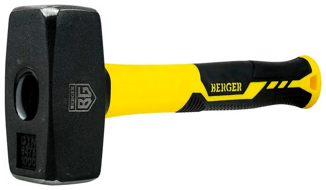Изображение товара Кованая кувалда Berger 1000 г, 267 мм, фиберглассовая рукоятка (BG1516) Изображение товара Кованая кувалда Berger 1000 г, 267 мм, фиберглассовая рукоятка (BG1516)