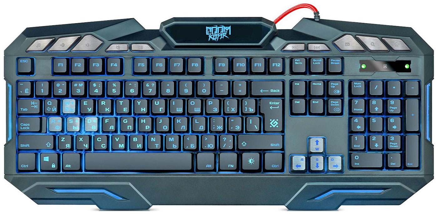 Игровая клавиатура Defender Doom Keeper GK-100 DL 45100 клавиатура defender avenger gk 412 ru 45410