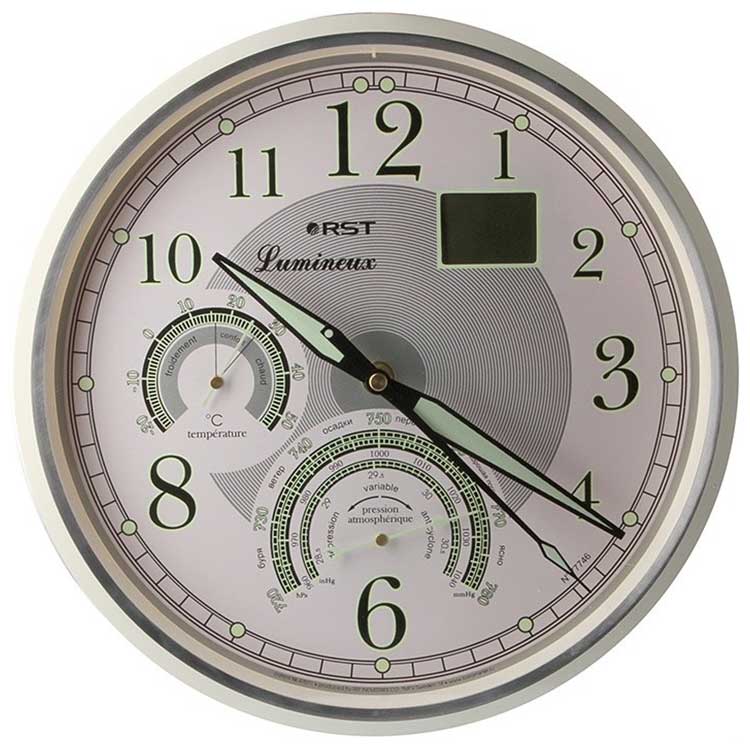 Настенные часы - метеостанция RST 77746 часы настенные аналоговые бюрократ wallc r74p слоновая кость