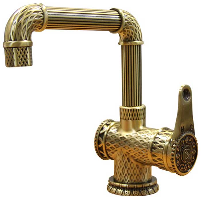 Изображение товара Смеситель для умывальника Zorg A 419 U-BR LOFT античная бронза латунь винтажный