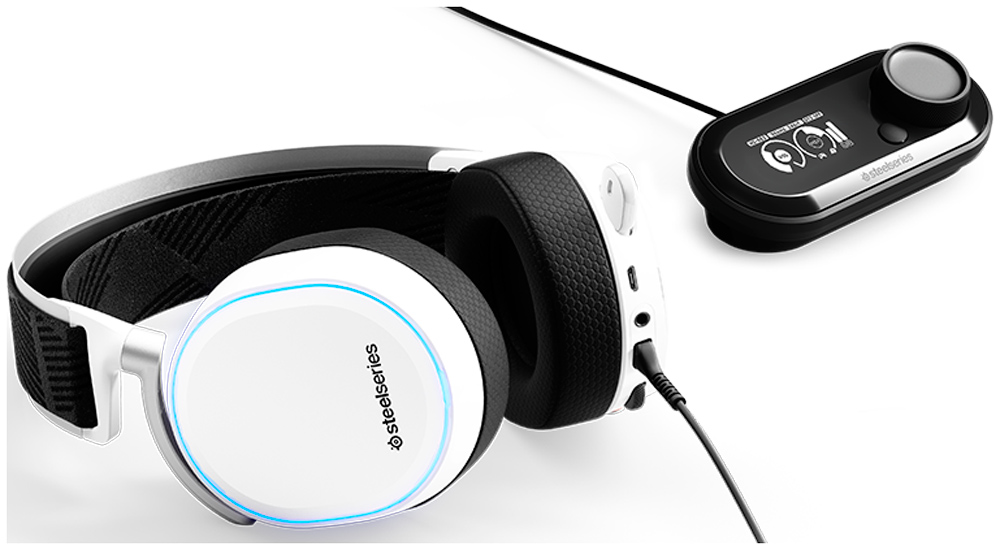 Изображение товара Гарнитура игровая проводная SteelSeries Arctis Pro GameDAC, проводные, белый