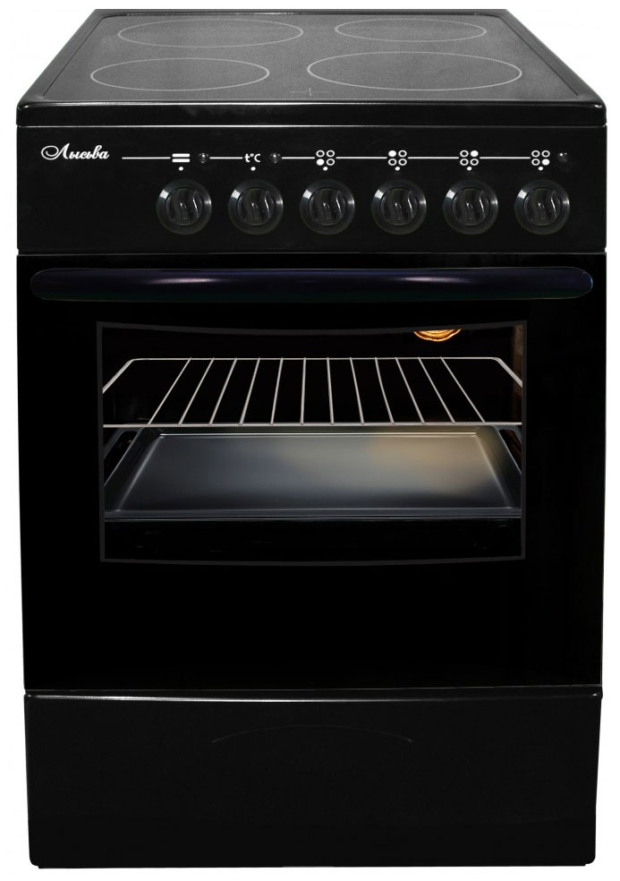 Изображение товара Электроплита Лысьва EF4011MK00 черная с духовым шкафом стеклокерамикой
