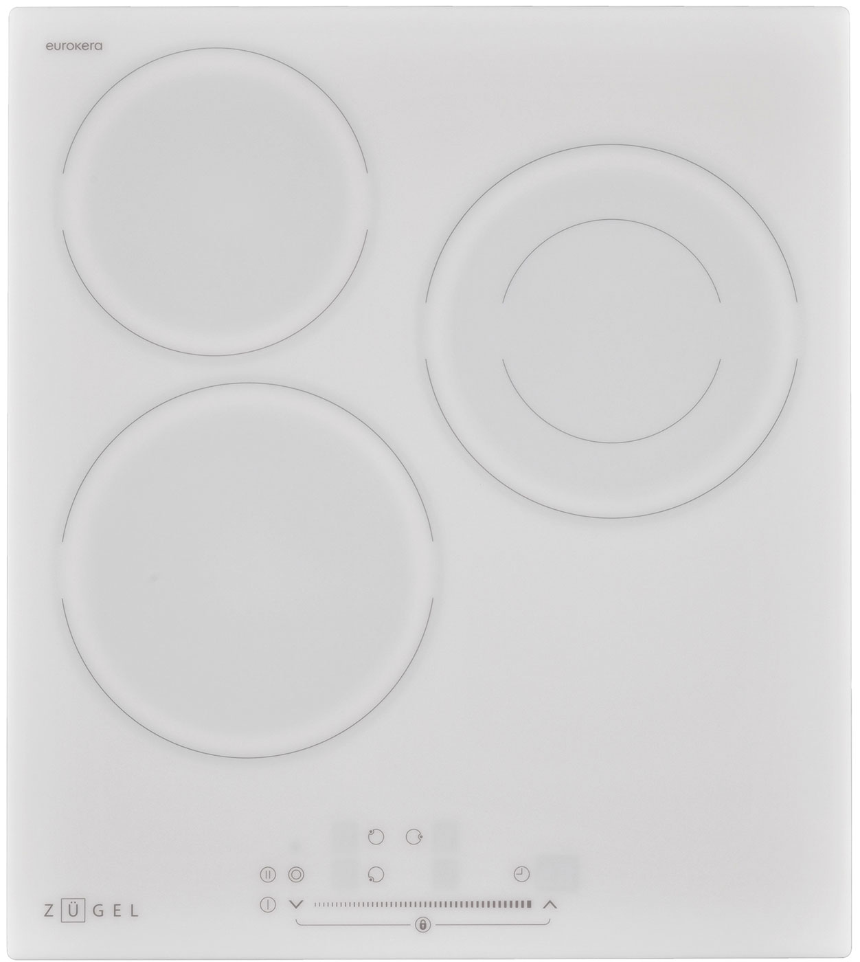 Изображение товара Электрическая варочная панель Zugel ZEH452W, 3 конфорки, сенсорное управление