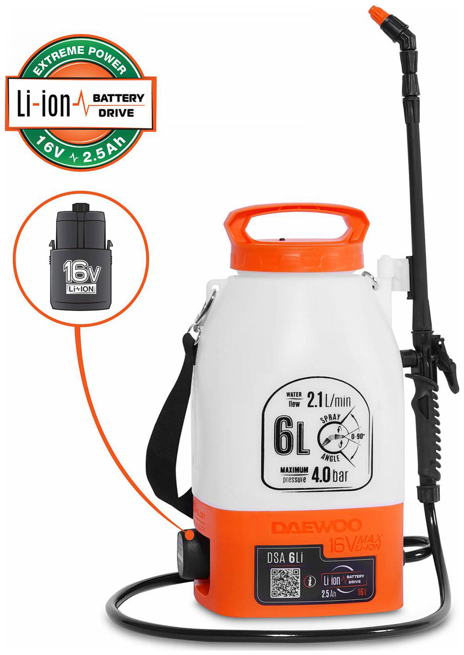 Изображение товара Аккумуляторный опрыскиватель Daewoo Power Products DSA 6 Li 6 литров