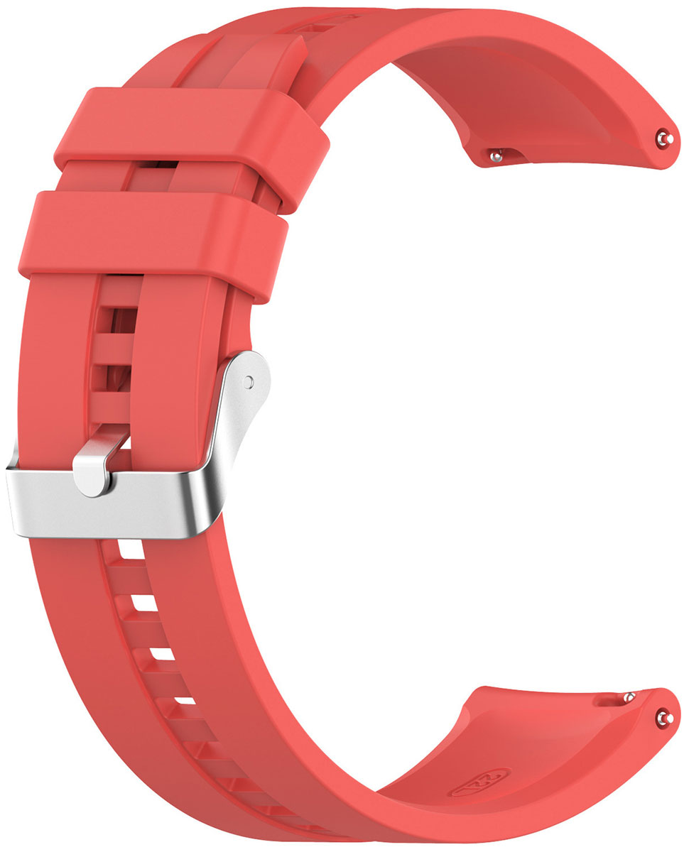 Ремешок для часов Red Line универсальный силиконовый рельефный, 20 мм, красный ремешок из натуральной кожи для ticwatch pro 3 gps силиконовый ремешок для ticwatch pro x 4g lte 2020 gtx e2 s2 s мужской сменный браслет