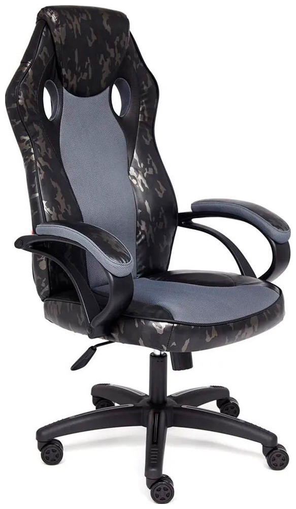 Игровое компьютерное кресло Tetchair RACER GT MILITARY, кож/зам/ткань, серый/серый, TW 12 (13530) кресло tetchair сн833 черный ткань