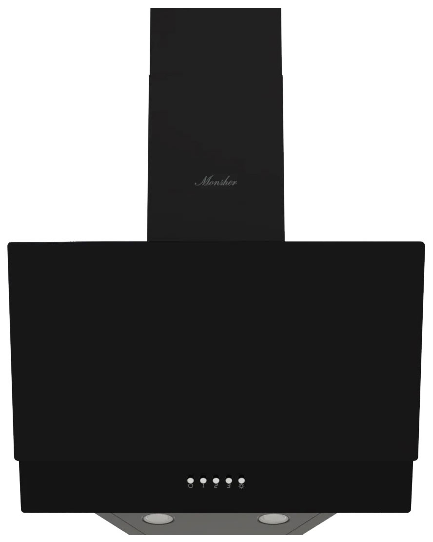 Изображение товара Вытяжка Monsher ROUEN 50 Noir Verre наклонная черная с LED освещением