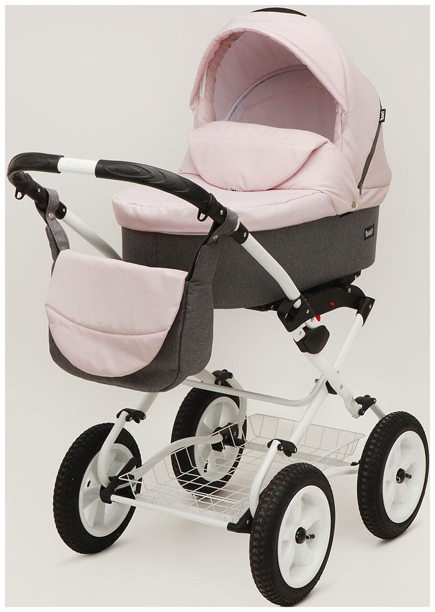 Коляска детская Rant DREAM Classic (BartPlast) 03 серый-розовый, шт коляска 2 в 1 bartplast bari цвет серый бирюза