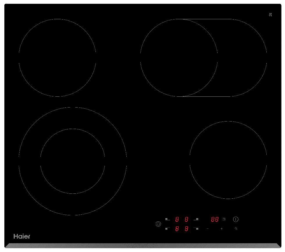 Изображение товара Электрическая варочная панель Haier HHY-C64ROVB стеклокерамика 4 конфорки