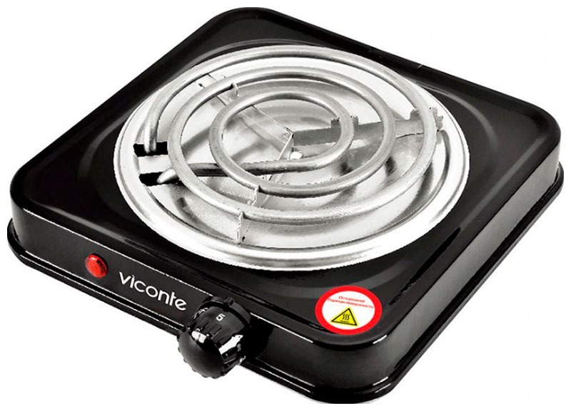 Настольная плита Viconte VC-902 черная настольная плита viconte vc 905 белая