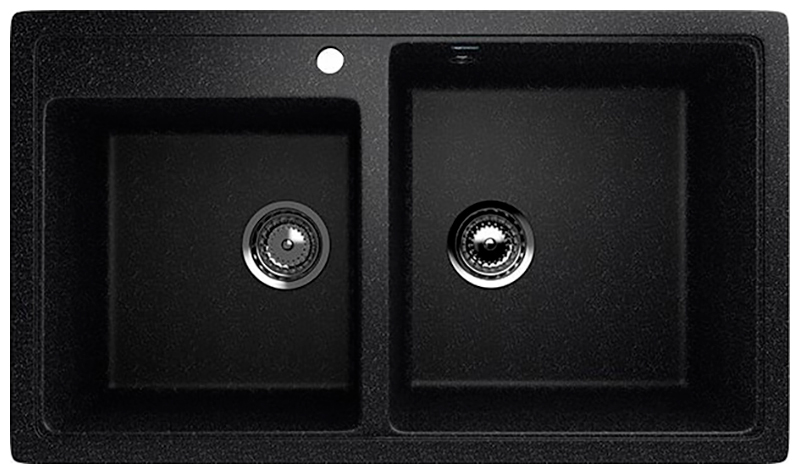 Изображение товара Кухонная мойка из искусственного камня Ulgran U-200/черный U-200-308