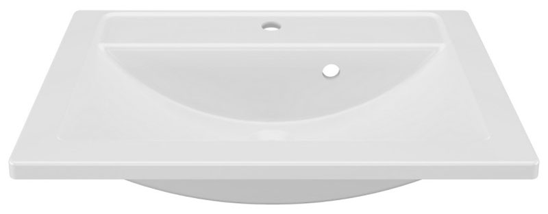 Изображение товара Раковина Paola Mario 700 встроенная прямоугольная белая из литьевого мрамора Россия