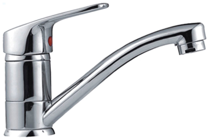 Изображение товара Смеситель кухонный Haiba HB16 хром однорычажный с поворотным изливом