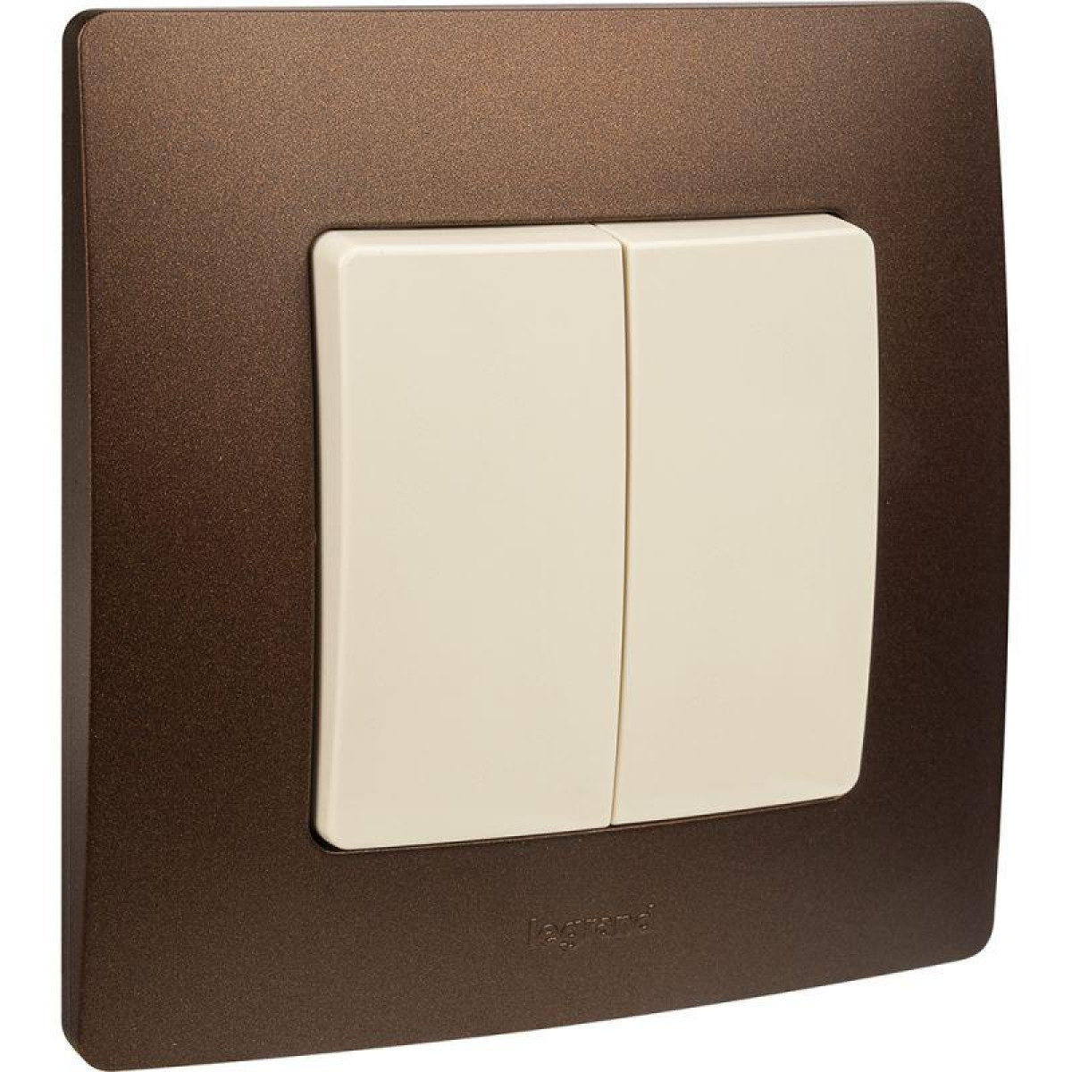 Изображение товара Рамка и основание для электроприборов Legrand серии Etika какао, IP20, 1-м местная