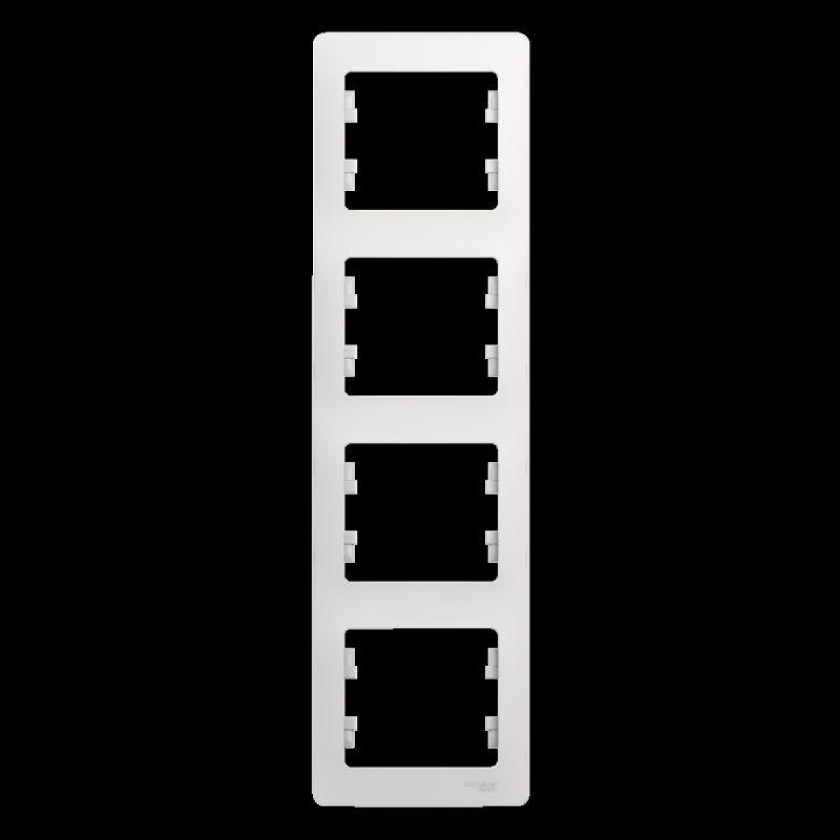 Изображение товара Рамка 4-м Glossa вертикальная белая Systeme Electric