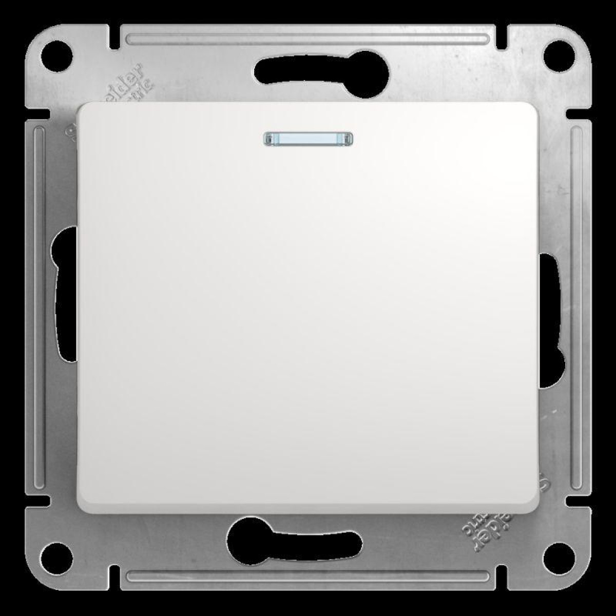 Изображение товара Выключатель одноклавишный Systeme Electric Glossa 10А IP20 с подсветкой белый