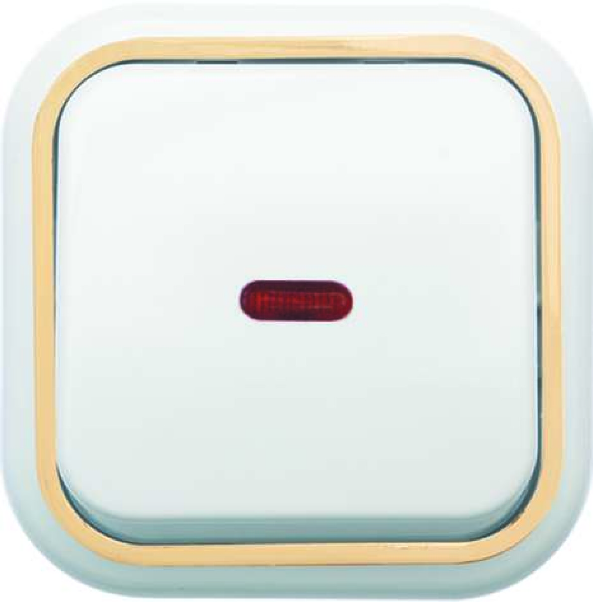 Изображение товара Выключатель 1-клавишный Кунцево-Электро Валентина А16-054 IP20 бело-золотой