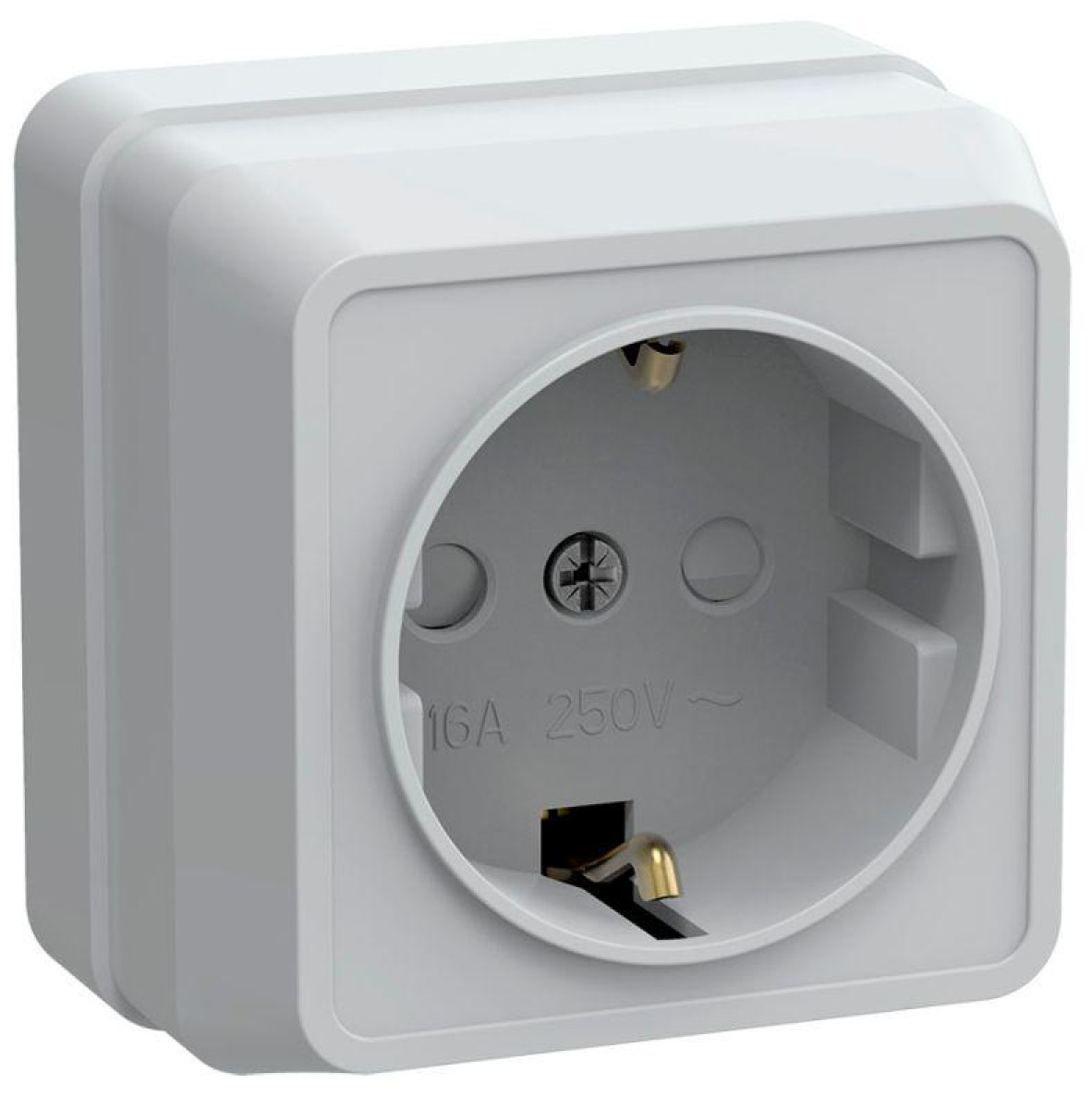 Изображение товара Розетка IEK РСш20-3-ОБ 16А IP20 с заземл. защитой шторки белая