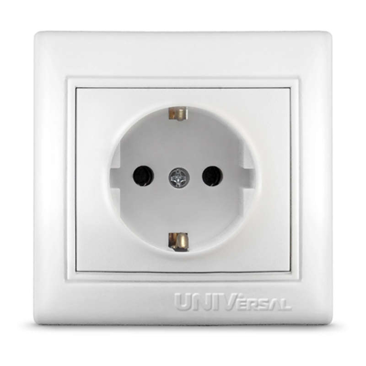 Изображение товара Розетка 1-м СП Севиль 16А IP20 белая скрытая монтажная универсальная