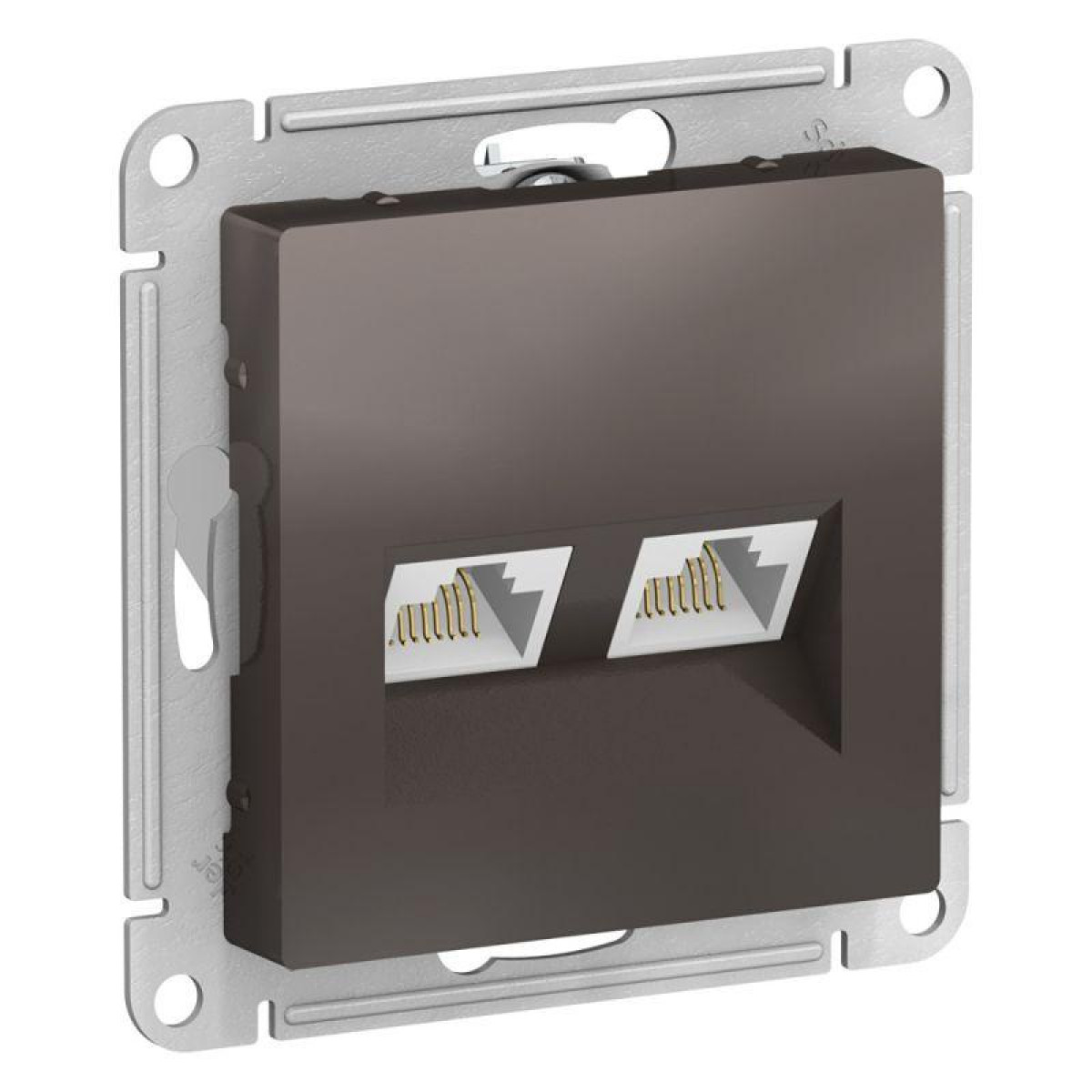Изображение товара Розетка Systeme Electric RJ45 кат.5E 2-гнездо мокко AtlasDesign