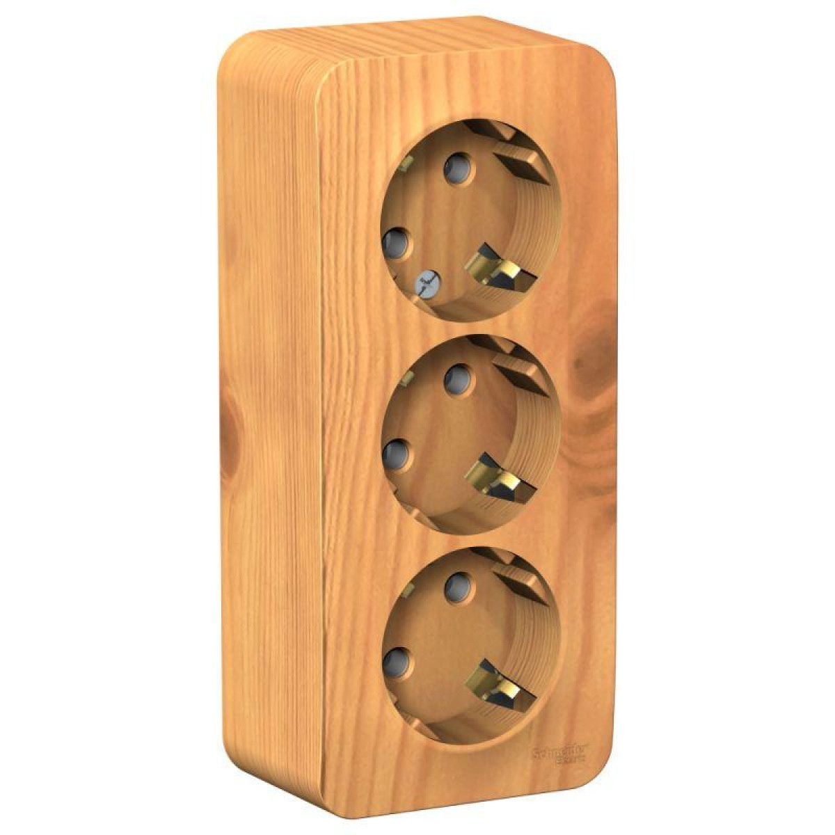 Изображение товара Розетки Systeme Electric Розетка 3-м ОП Blanca 16А IP20 250В с заземл. без защ. шторок с изолир. пластиной ясень SE