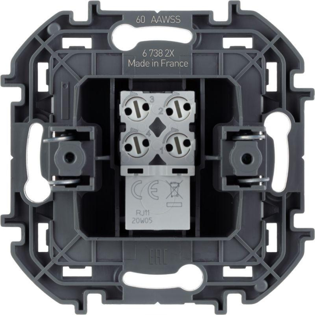 Изображение товара Розетки Inspiria (группа Legrand) Розетка телефонная Inspiria RJ11 механизм бел. Leg