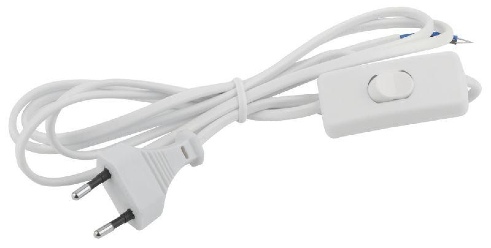 Изображение товара Шнур для бра ЭРА 1.8м с выключателем белый UX-ШВВП-S-1.8m-W