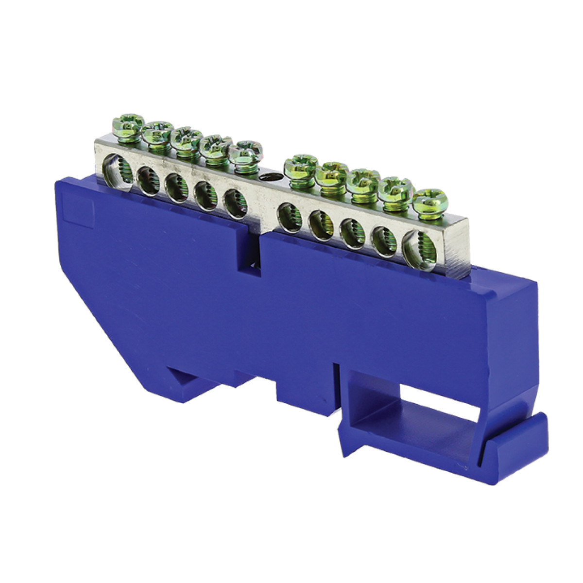 Изображение товара Шина нулевая EKF N 6х9 10 отверстий цинк син., DIN-рейка PROxima