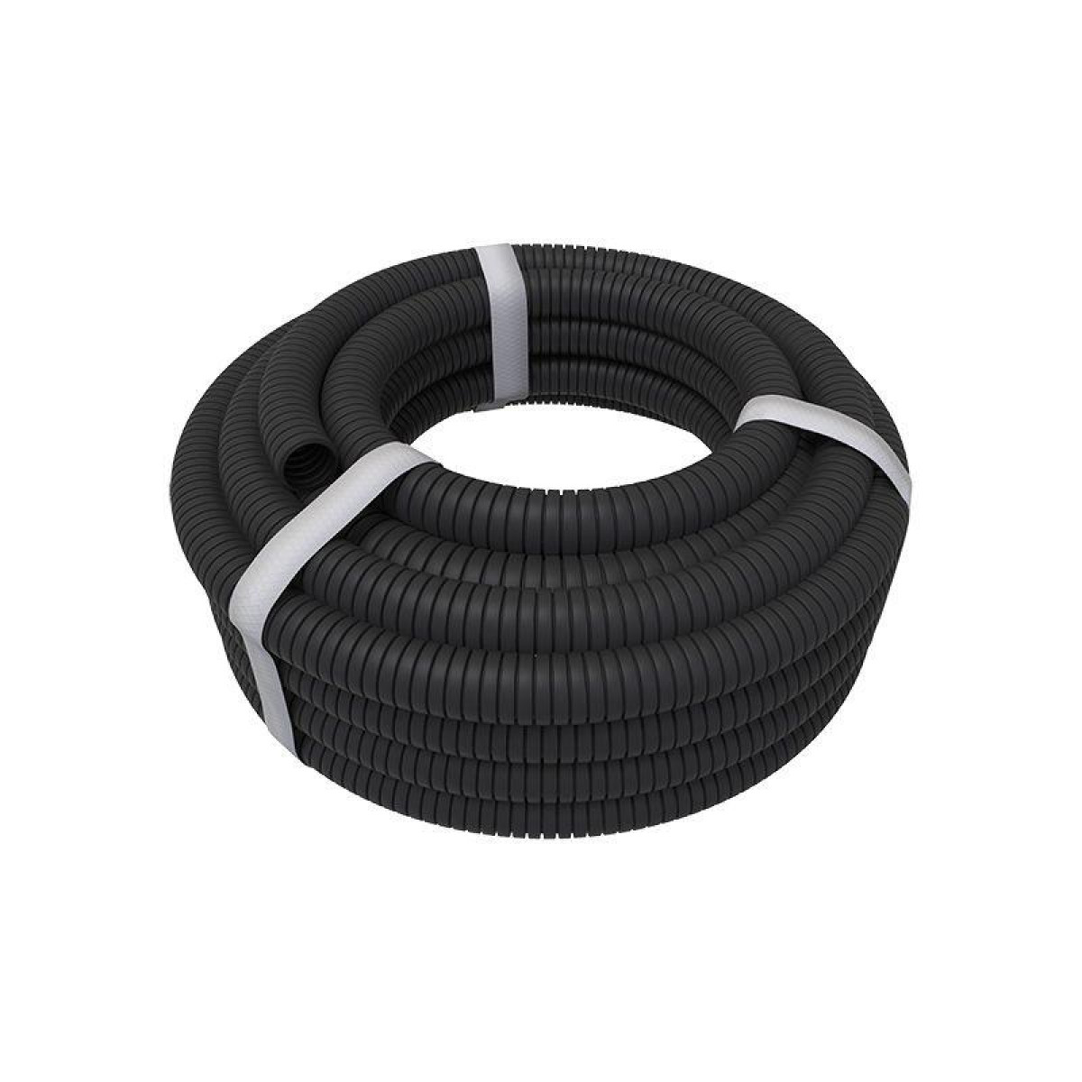 Изображение товара Rexant Труба гофрированная ПНД d25мм с протяжкой 50м черная