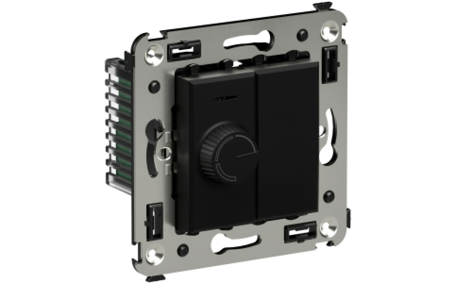 Изображение товара Диммер поворотный DKC Avanti черный матовый для скрытой установки