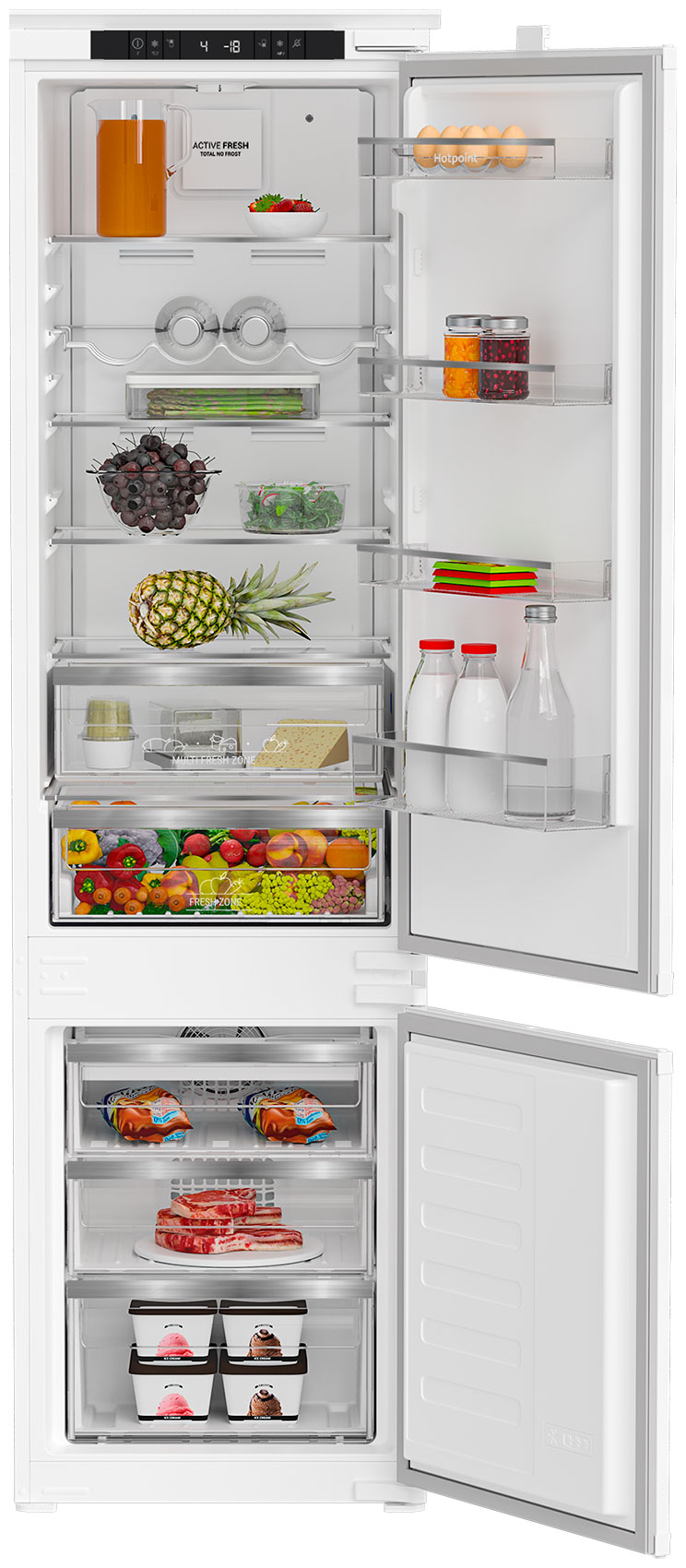Встраиваемый двухкамерный холодильник Hotpoint HBT 20