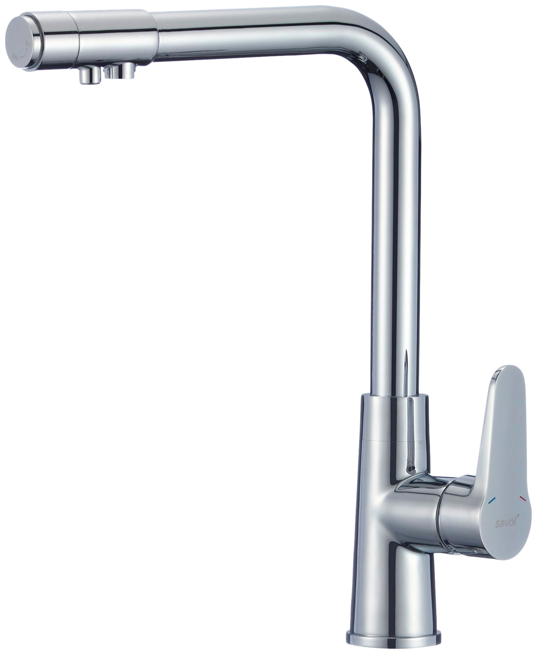 

Смеситель для кухонной мойки с фильтром питьевой воды Savol S-L1804, Xром