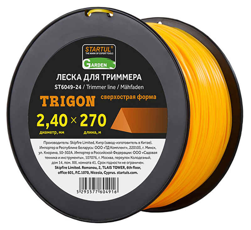Изображение товара Леска триммерная Startul Garden 2.4 мм х 270 м треугольная