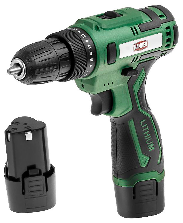 Изображение товара Аккумуляторная дрель-шуруповерт Hammer ACD12/2С 12 В 2x1.5 Ач кейс